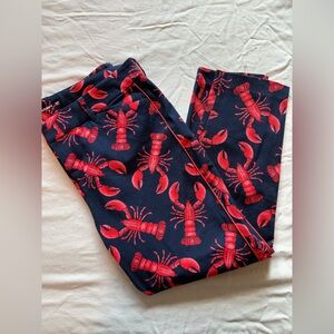 Old Navy Navy and Red Lobster Print Pixie Ankle Pants size 14